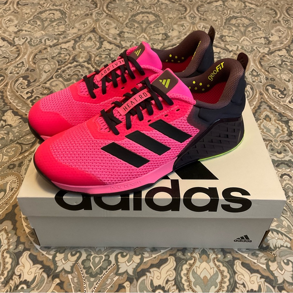 Like New Adidas Dropset 3 Weightlifting Shoes Sz 2.5 Worn 1x